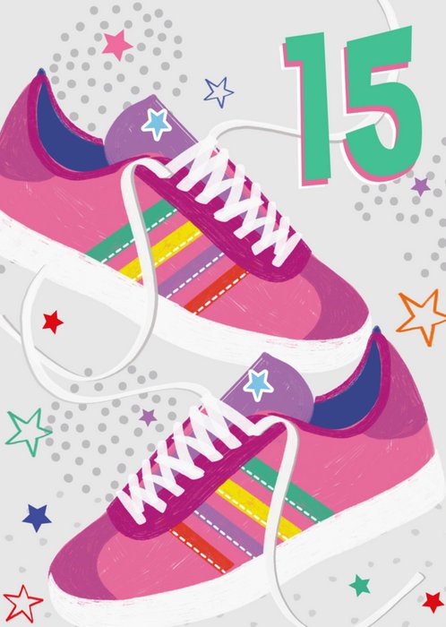 TMS  | Verjaardagskaart | sneakers | 15 jaar