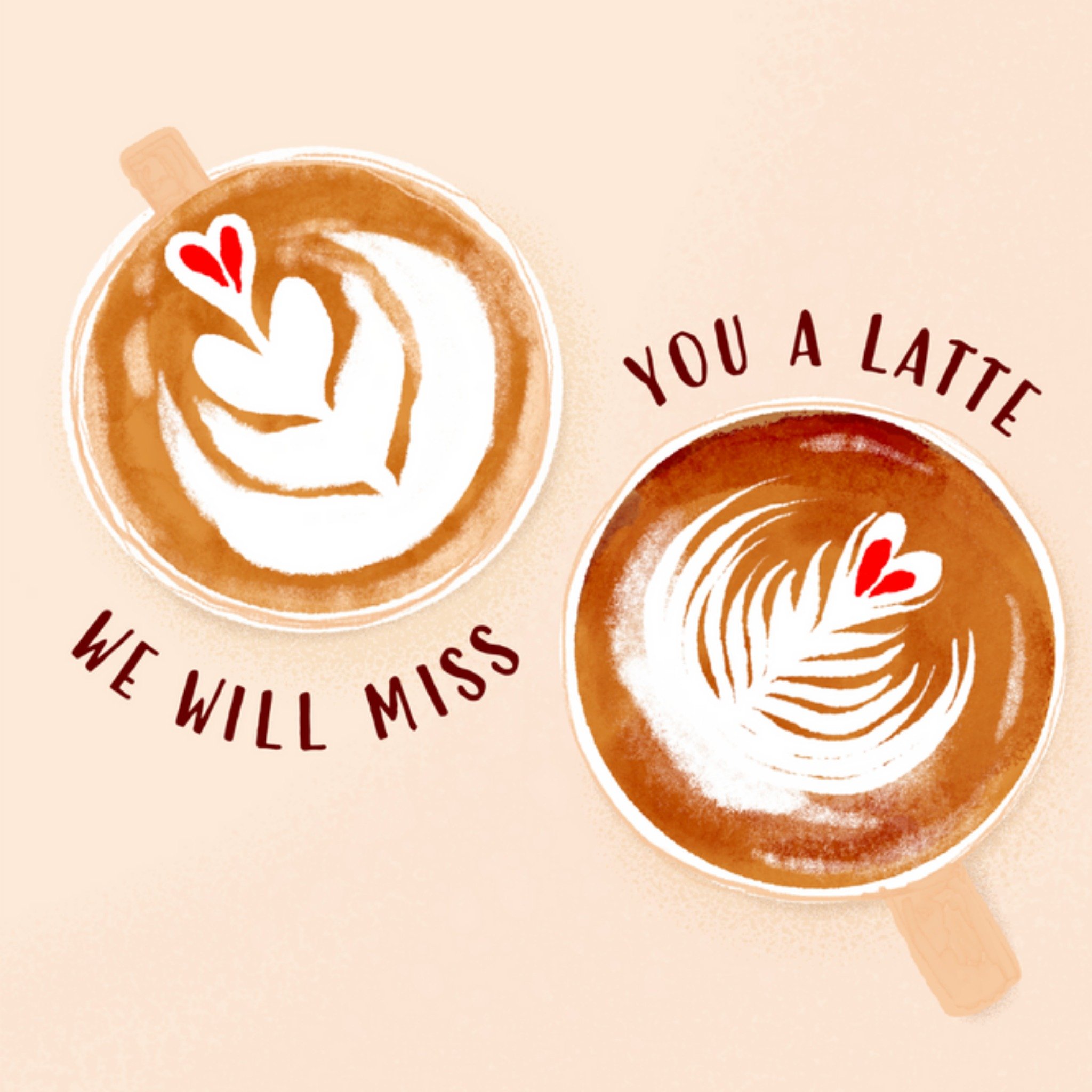 Nieuwe baan - Miss you a latte
