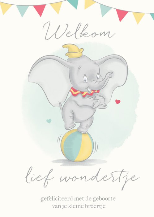 Disney | Geboortekaart | Dumbo | Welkom lief wondertje
