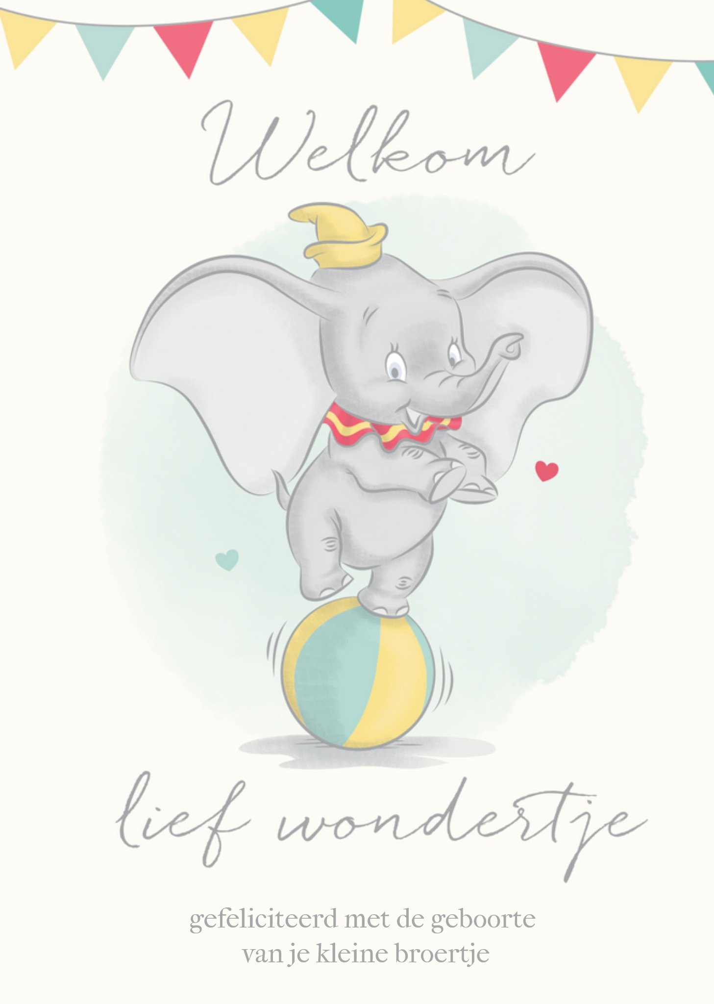 Disney - Geboortekaart - Dumbo - Welkom lief wondertje