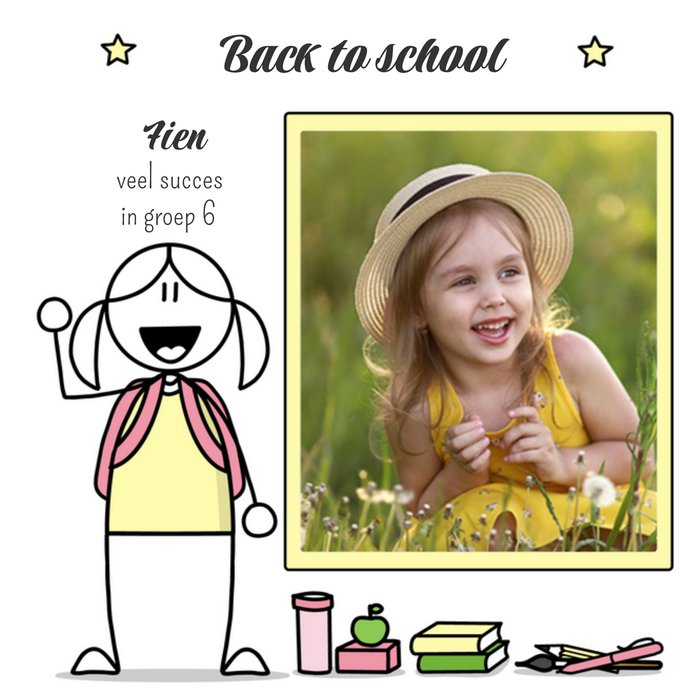 YH Tekent | Back to school | fotokaart