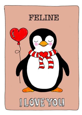 Sandysign | Valentijnskaart | Pinguin | Voor haar