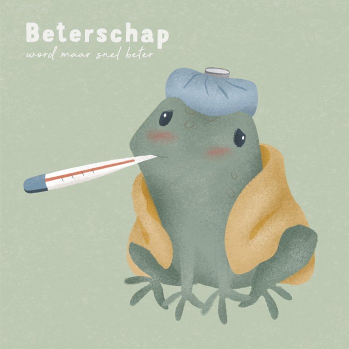 Little Dutch | Beterschapskaart | Kikker