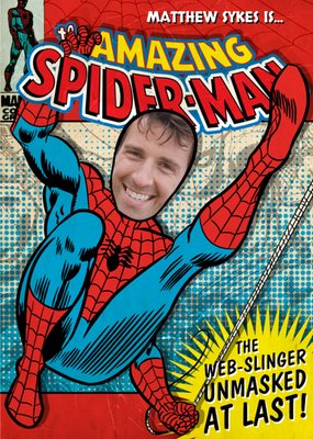 Marvel | Verjaardagskaart | Amazing Spider-man | Met naam en foto
