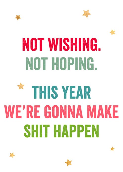 Greetz | Nieuwjaarskaart | make shit happen