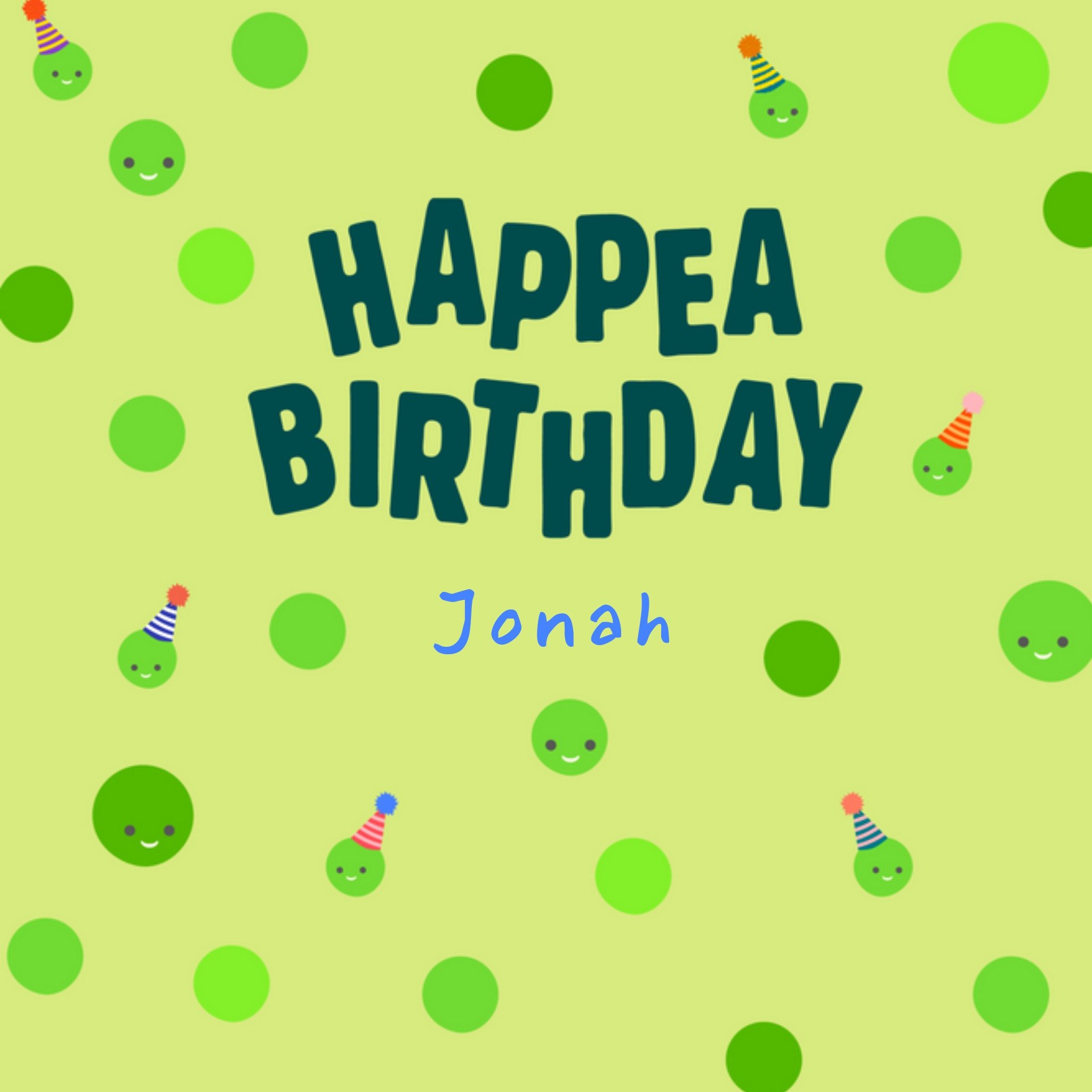 Verjaardagskaart - Groen - Kind - Boy
