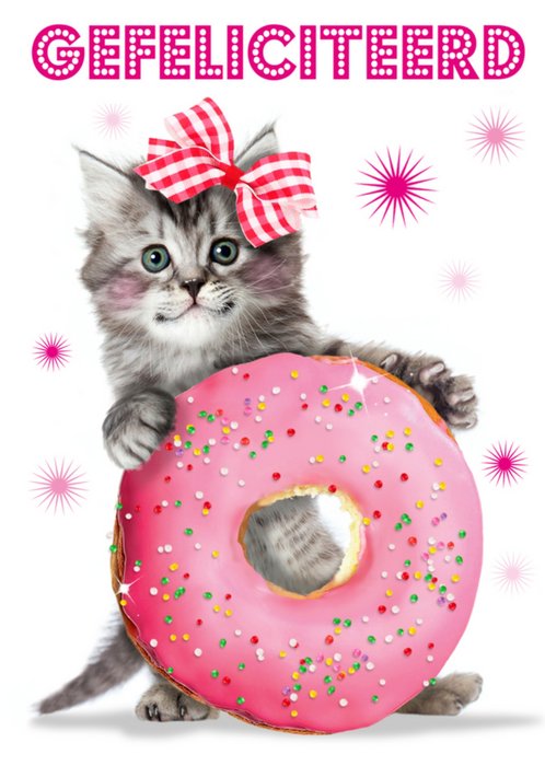Emma Proctor | Verjaardagskaart | kat | donut