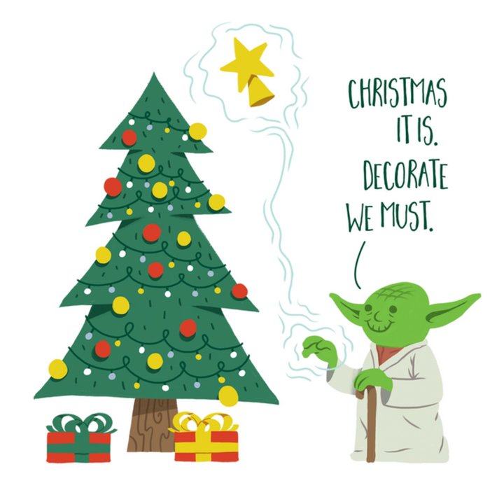 Star Wars | Kerstkaart | Kerstboom | Yoda 