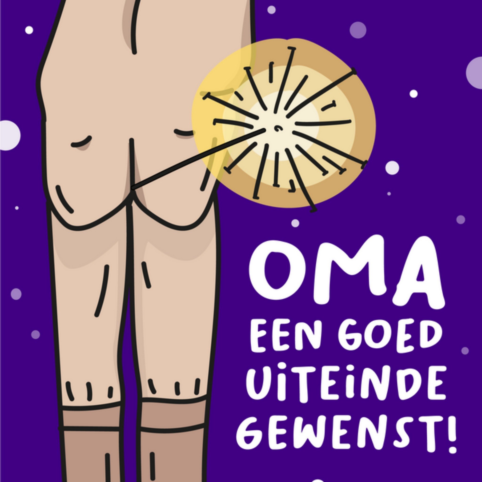 Liefs Jansje - Nieuwjaarskaart - Grappig - Oma