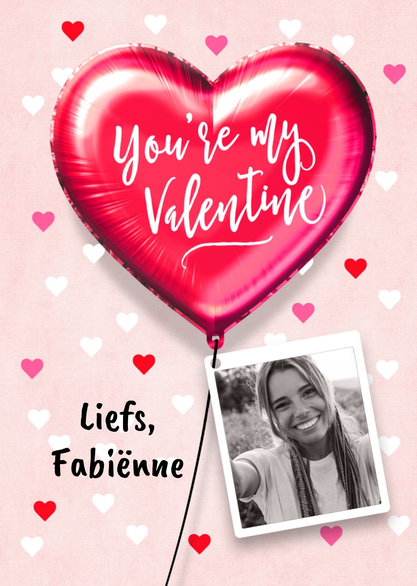 Luckz - Valentijnskaart - You're my valentine - Ballon - Met foto en naam