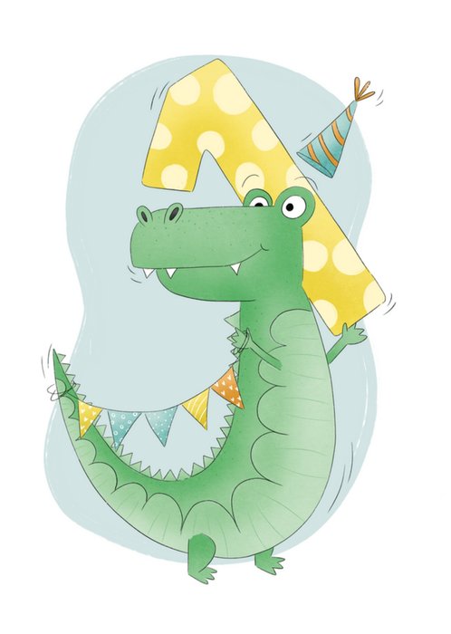 Studio Fred Illustraties | Verjaardagskaart | 1 | Krokodil