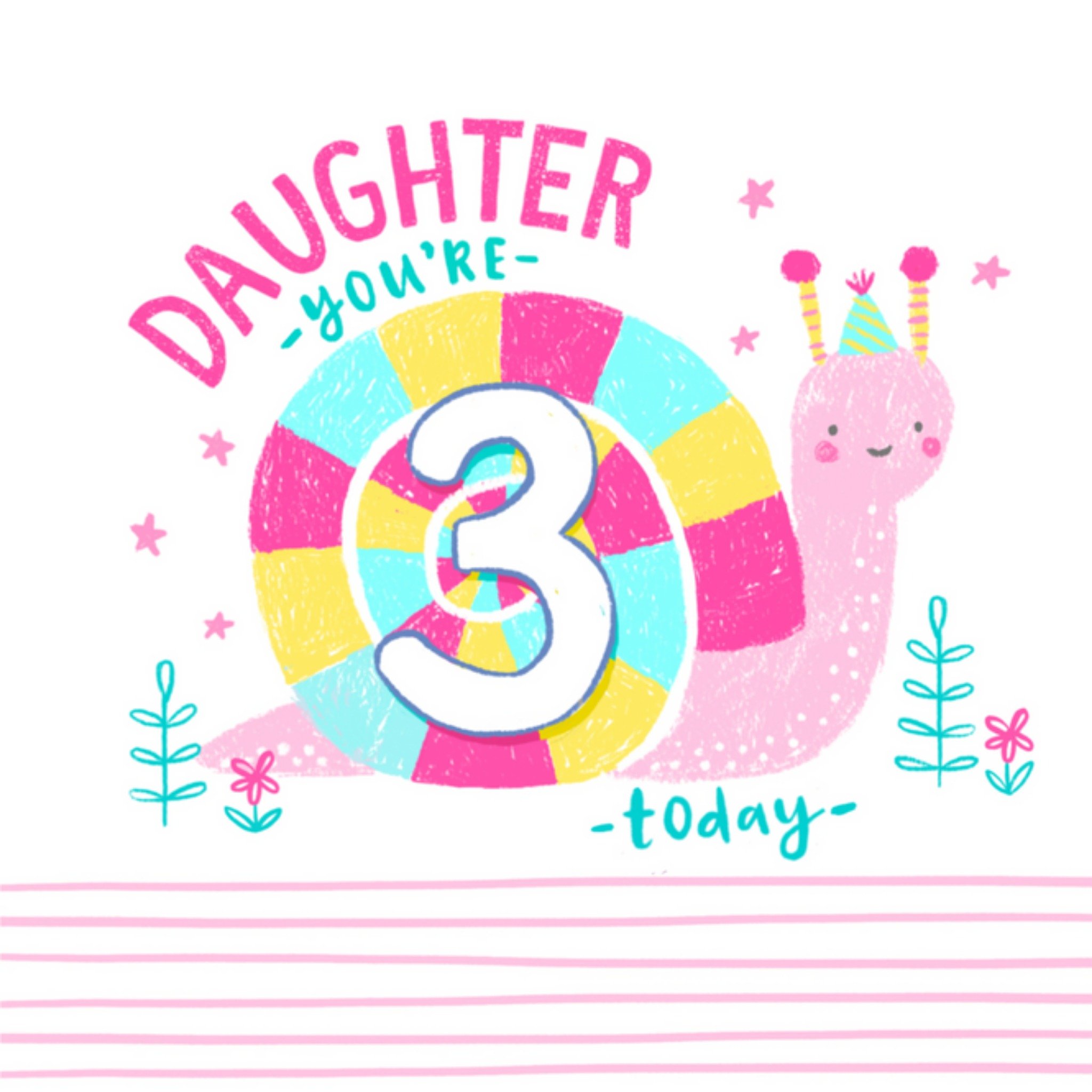 Verjaardagskaart - Daughter you're 3