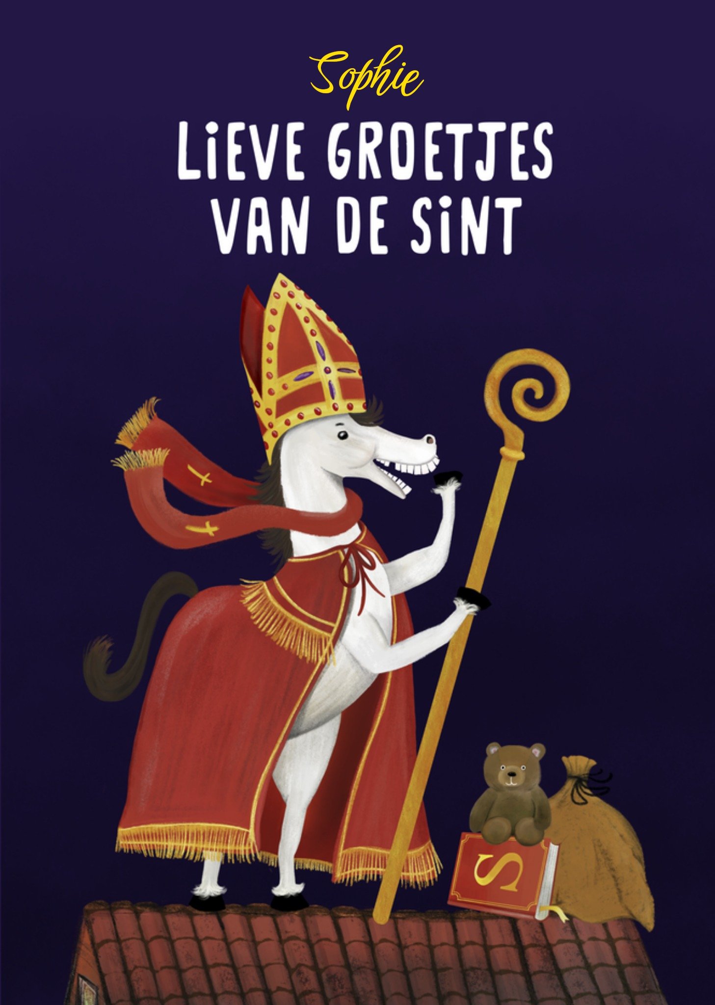 Patricia Hooning - Sinterklaaskaart - Lieve groetjes - Met naam