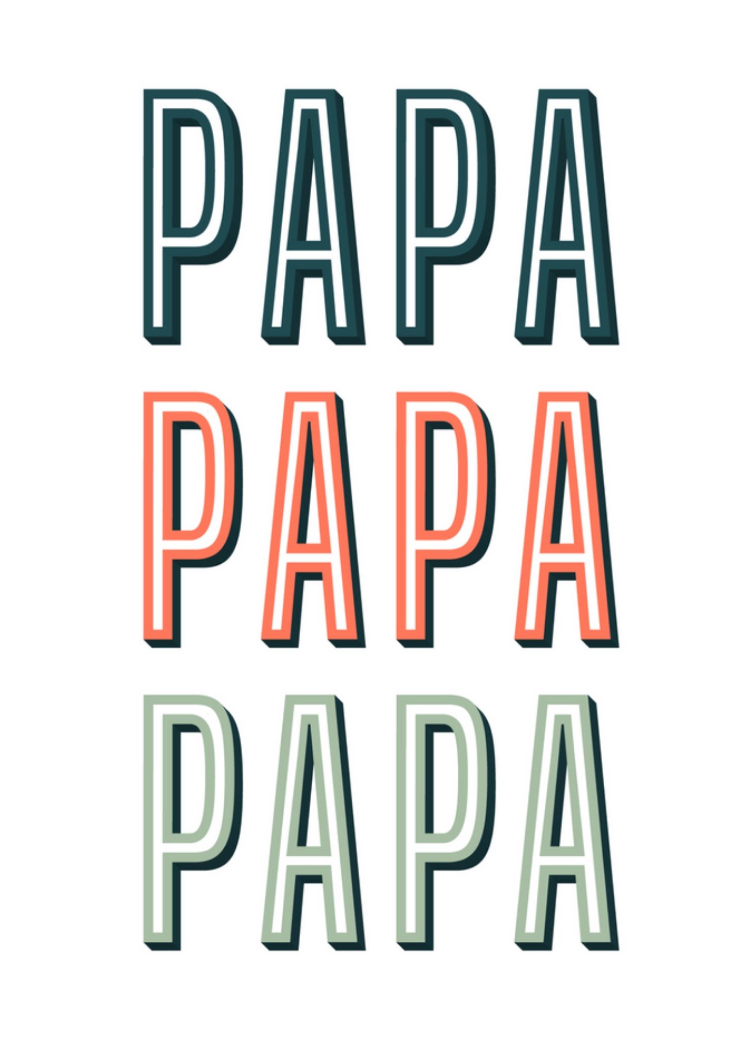 Vaderdagkaart - Papa Papa Papa