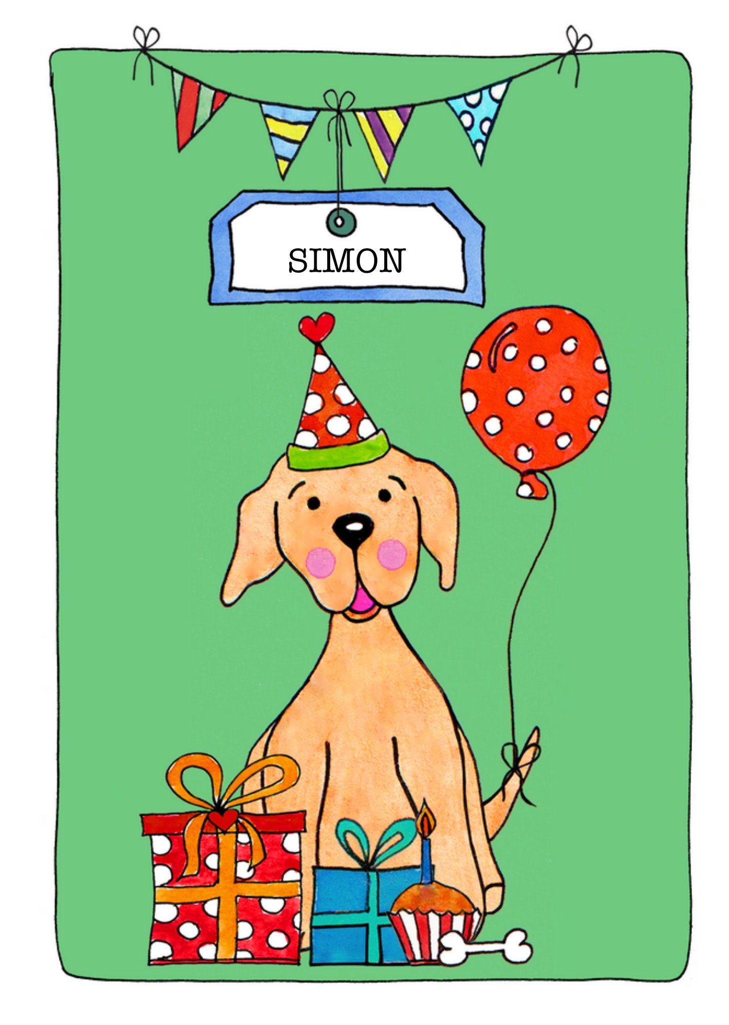 Sandysign - Verjaardagskaart - Feest - Hond