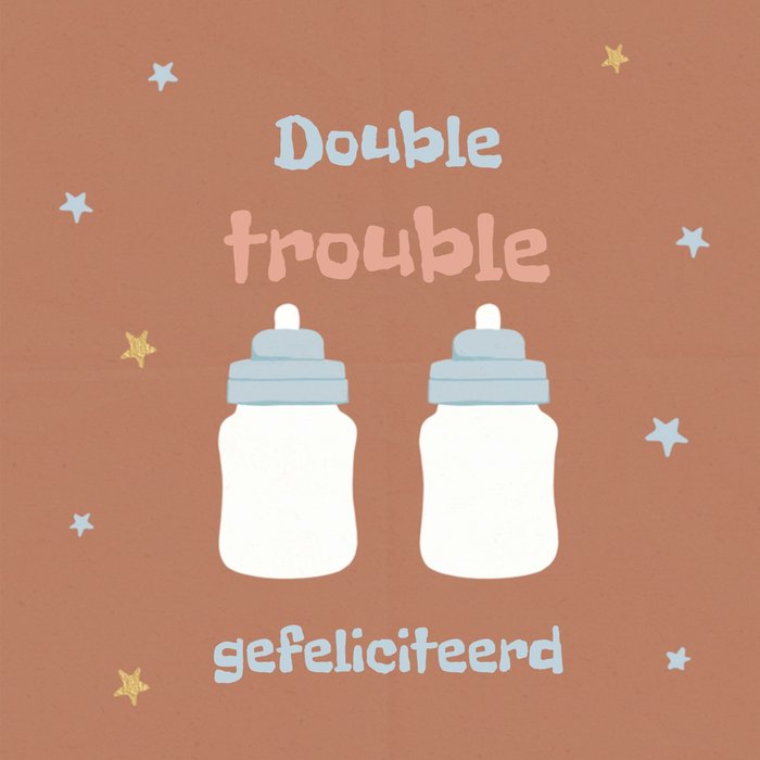 Greetz | Geboortekaart | Double trouble