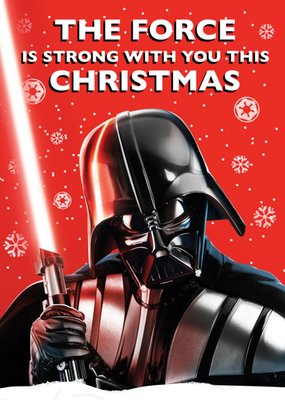 Star Wars | Kerstkaart | Darth Vader | The force is strong