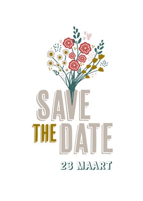 Greetz | Save the date | bloemen | datum