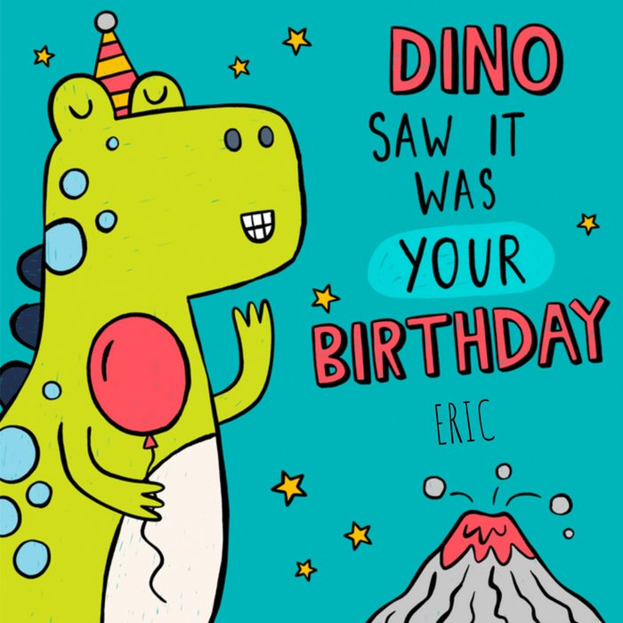 Greetz | Verjaardagskaart | dino | met naam