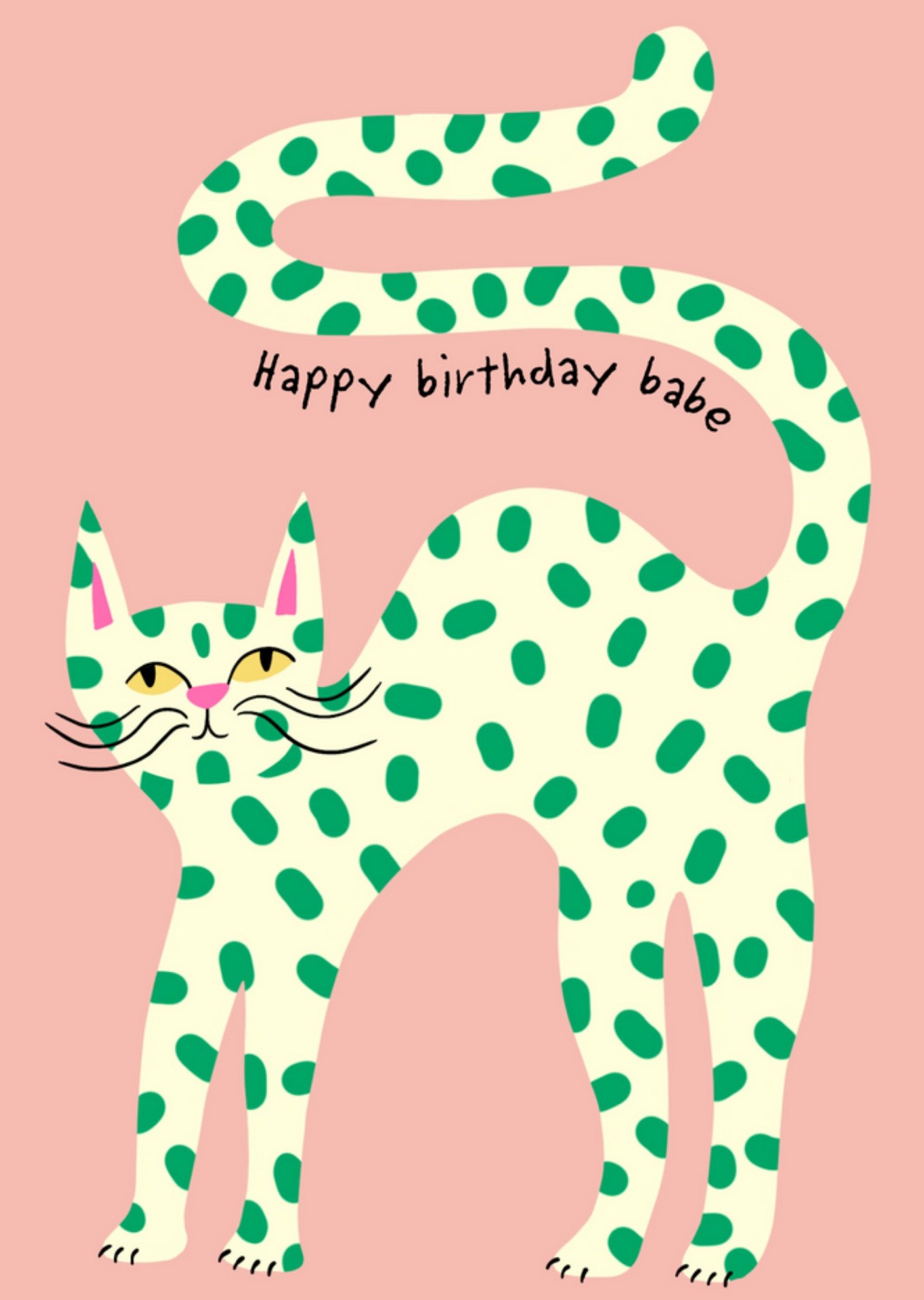 Verjaardagskaart - kat - babe