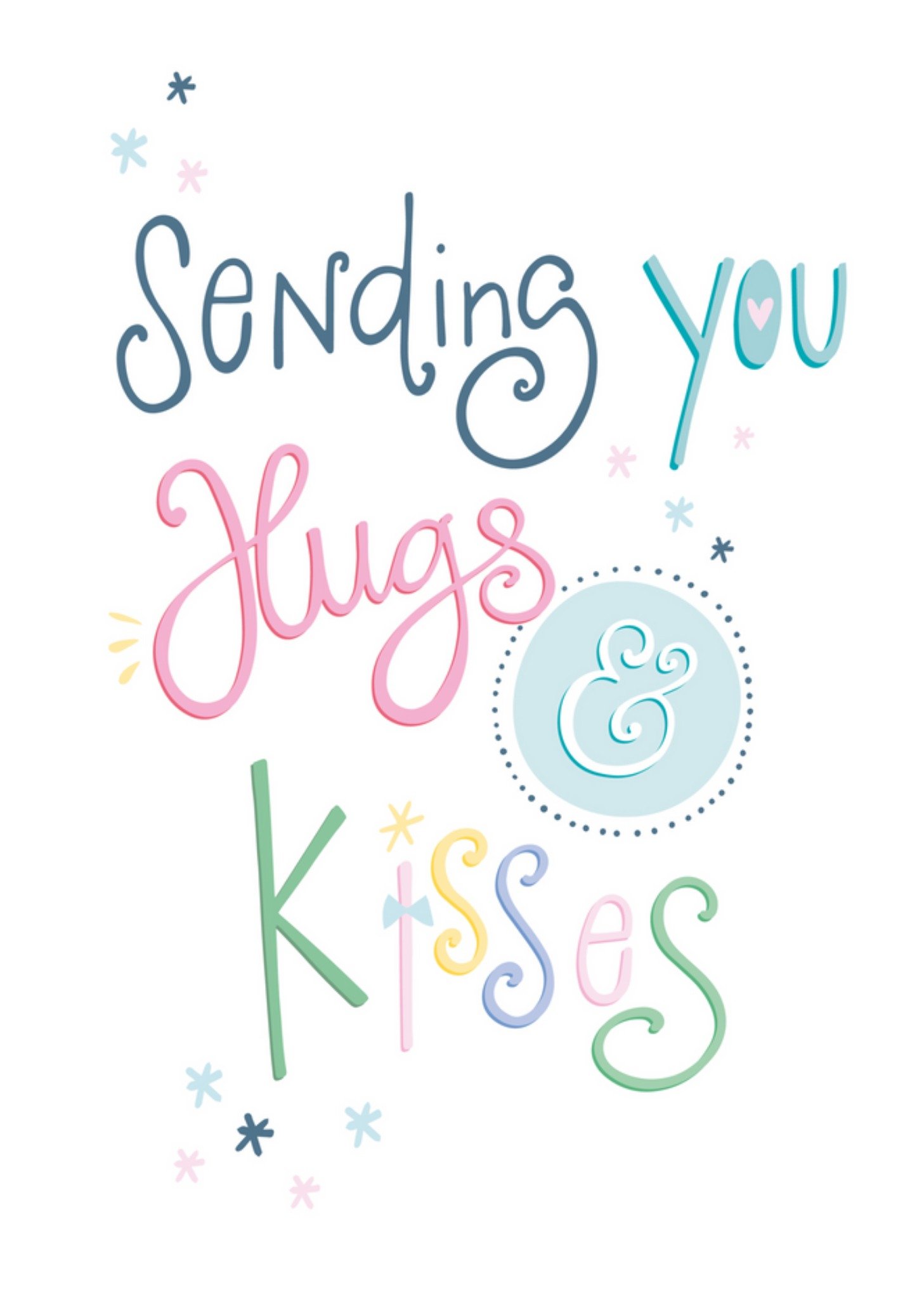 Funny Side Up - Sterkte kaart - Hugs kisses