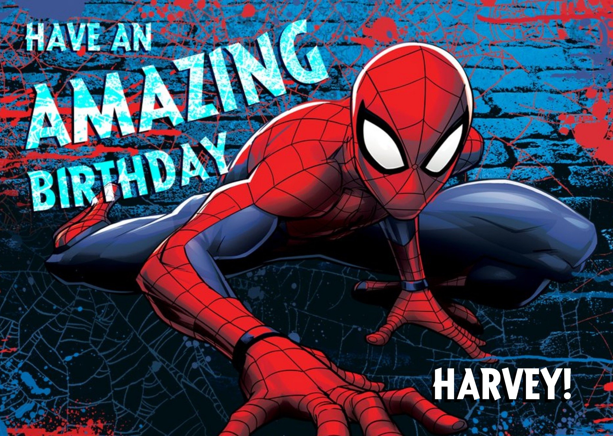 Spiderman - Verjaardagskaart - met aanpasbare naam