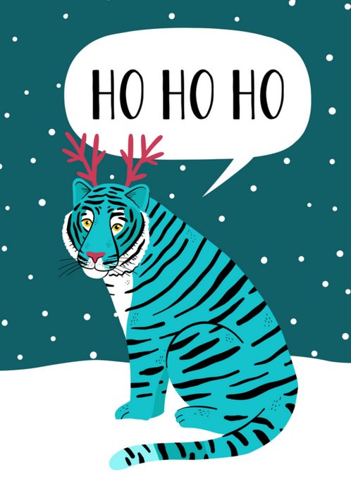 Greetz | Kerstkaart | tijger | sneeuw