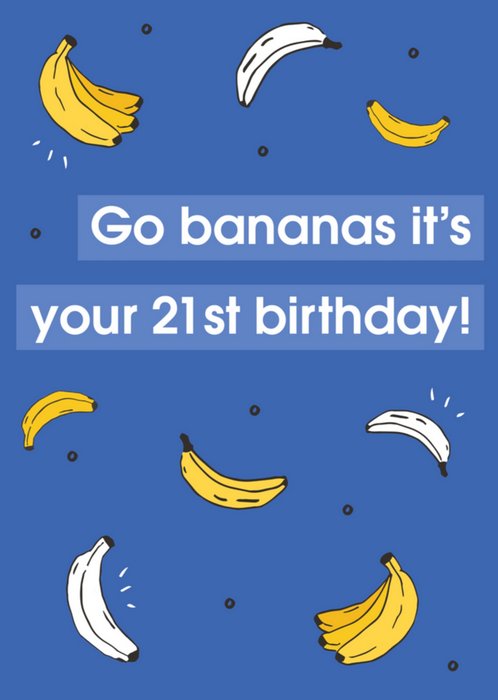 Greetz | Verjaardagskaart | bananen | 21 jaar