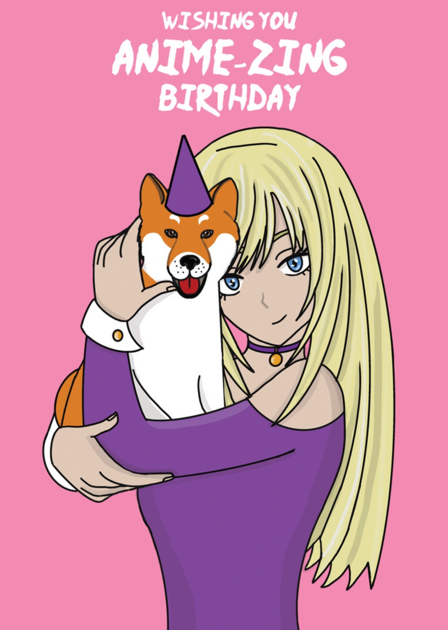 Cupsie's - Verjaardagskaart - Anime-zing - Roze