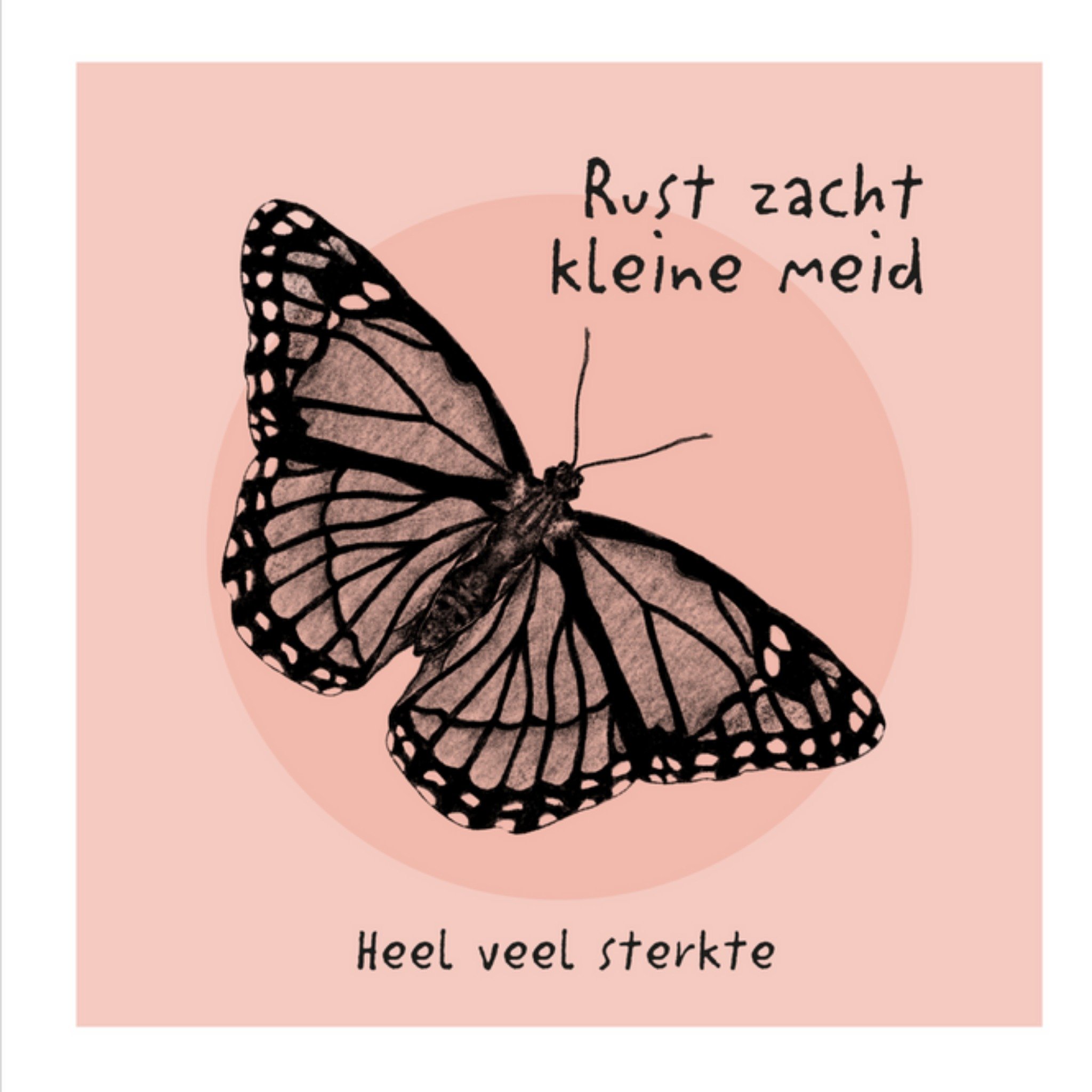Vlinder - Condoleancekaart - illustratie