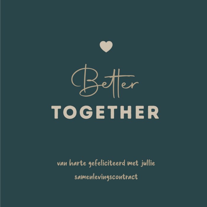 Greetz | Huwelijkskaart | Samenlevingscontract | Better Together