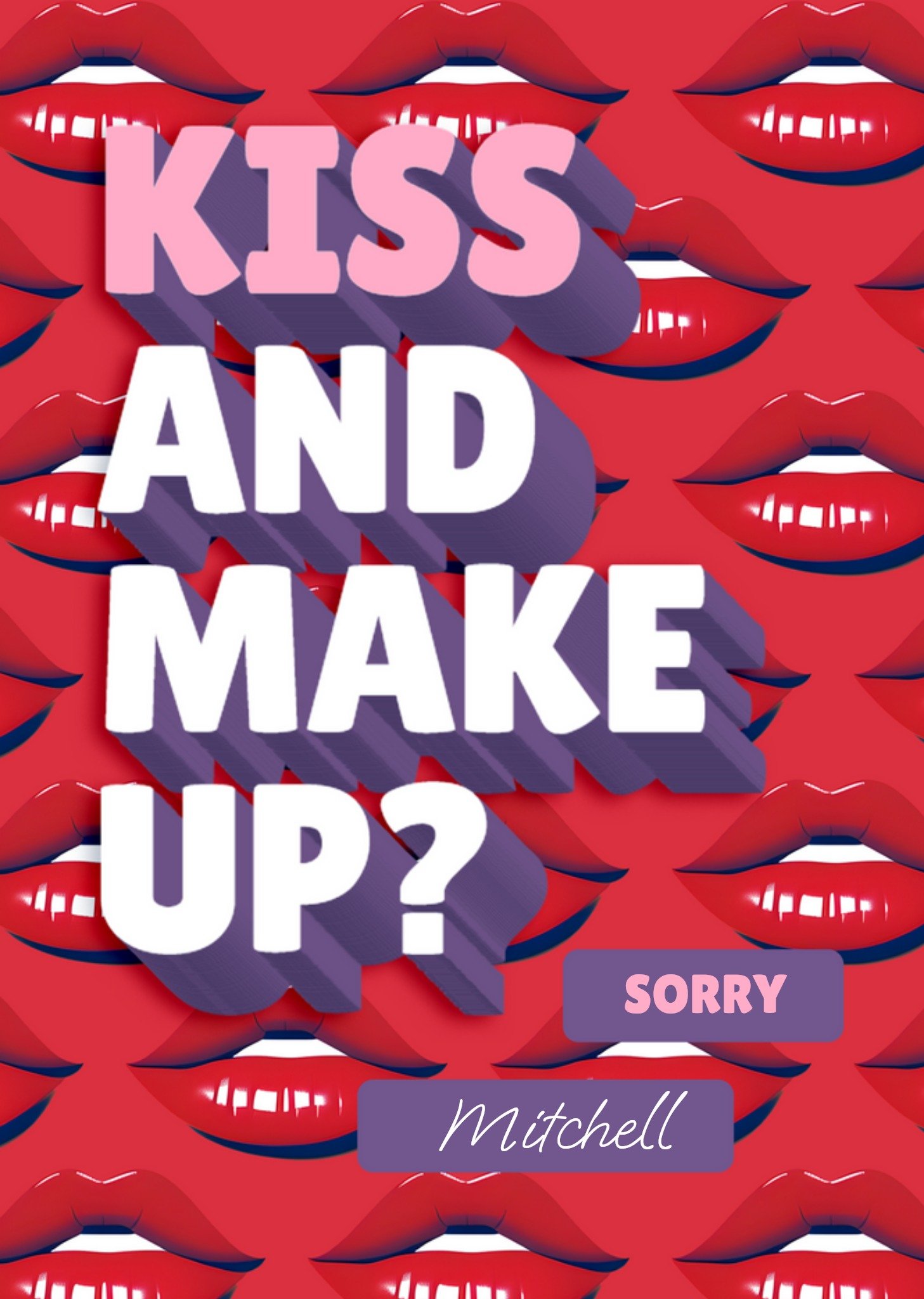 Love Repeat - Sorry kaart - Kiss and make up