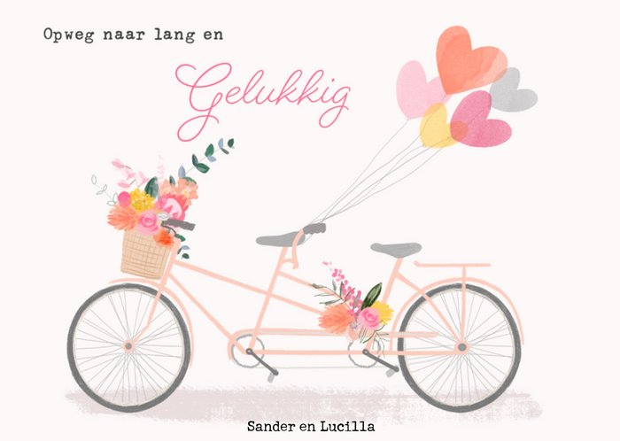 Greetz | Huwelijkskaart | fiets | verloofd