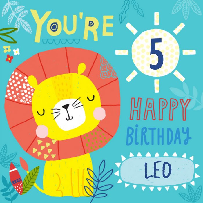 Greetz | Verjaardagskaart | leeuw met naam