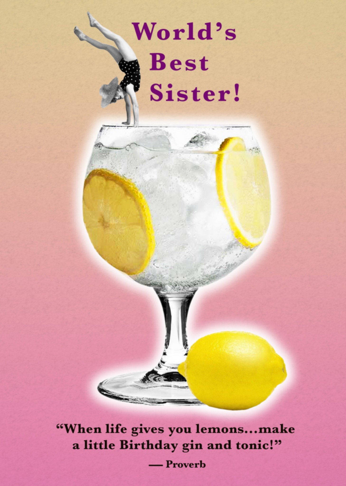 Emma Proctor - Verjaardagskaart - zus - cocktail