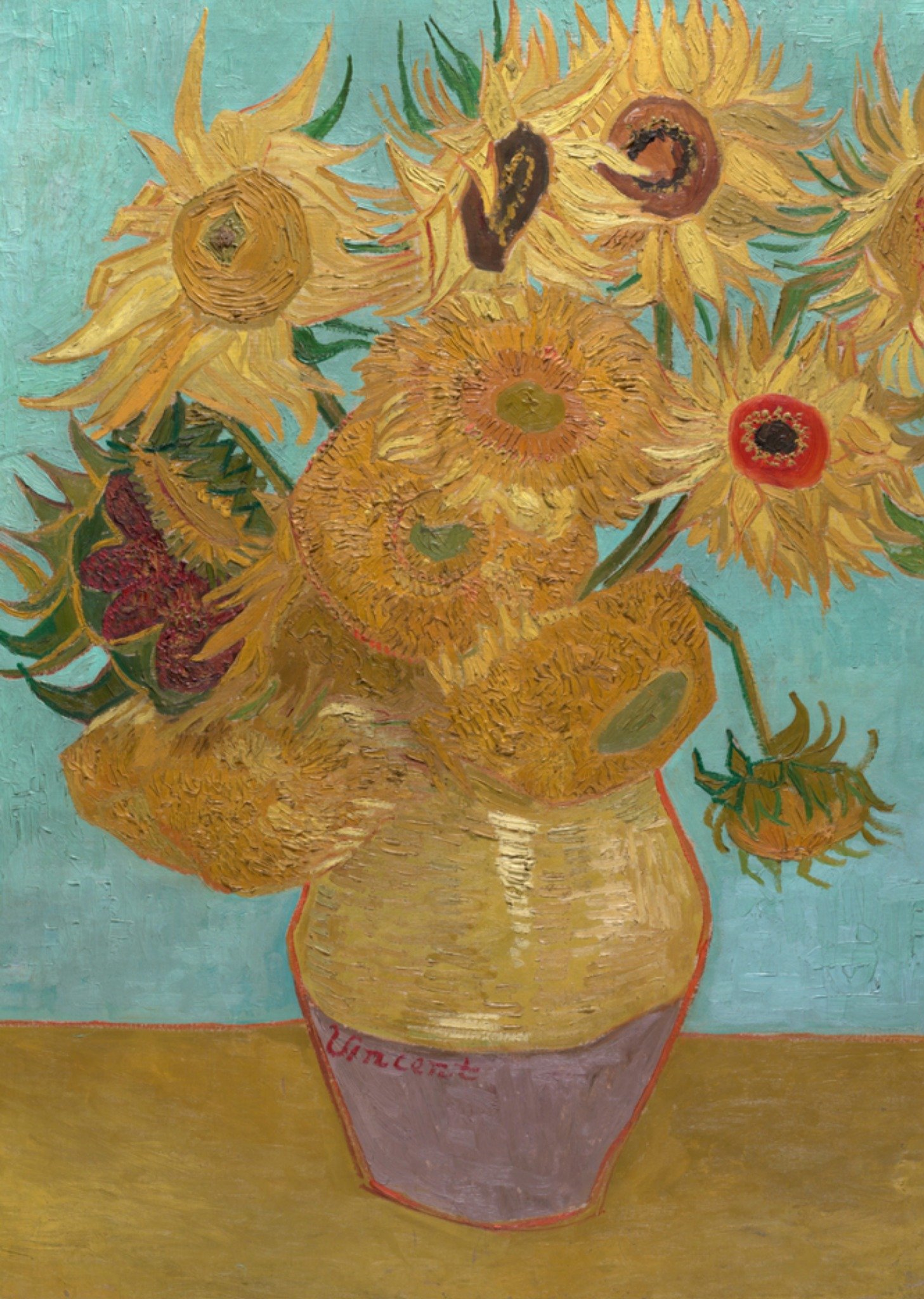 Kunstkaart Vaas met Twaalf Zonnebloemen - Vincent van Gogh