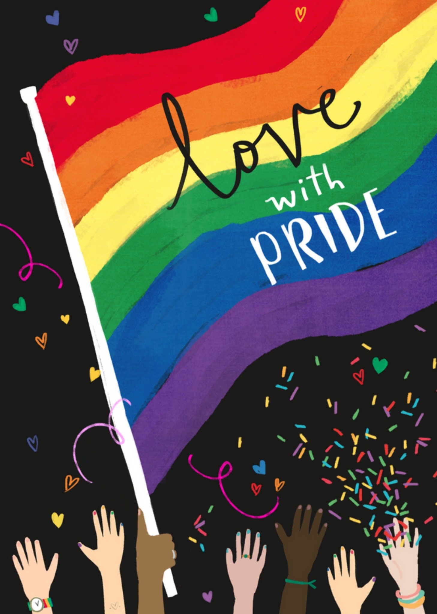 Pride kaart - illustratie - vlag