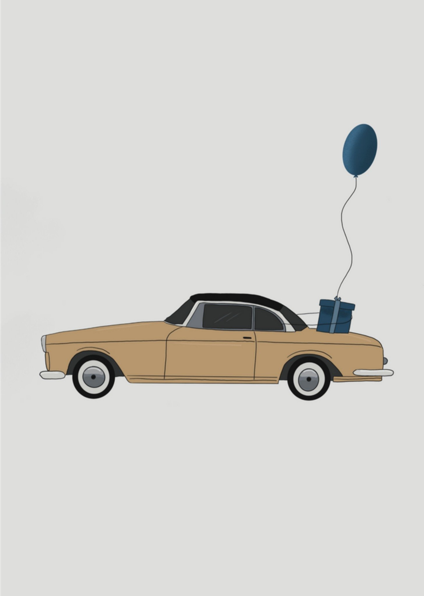 De Merkwaardige Studio - Verjaardagskaart - Auto
