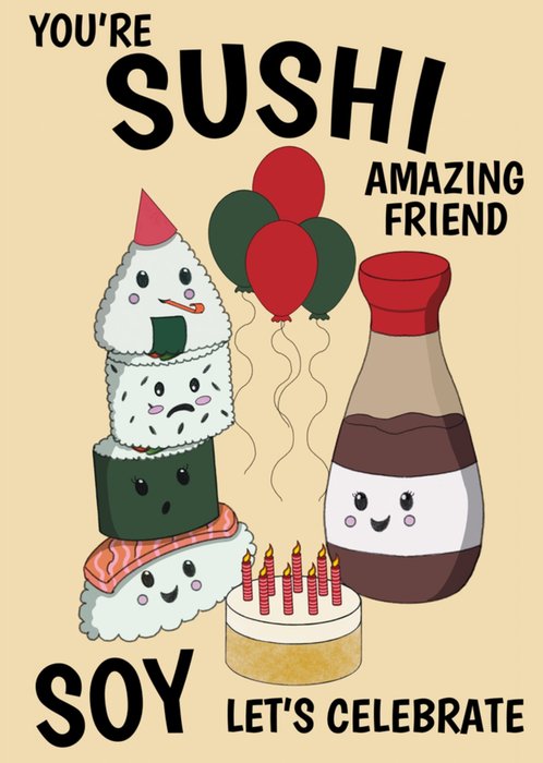 Cupsie's | Verjaardagskaart | Sushi