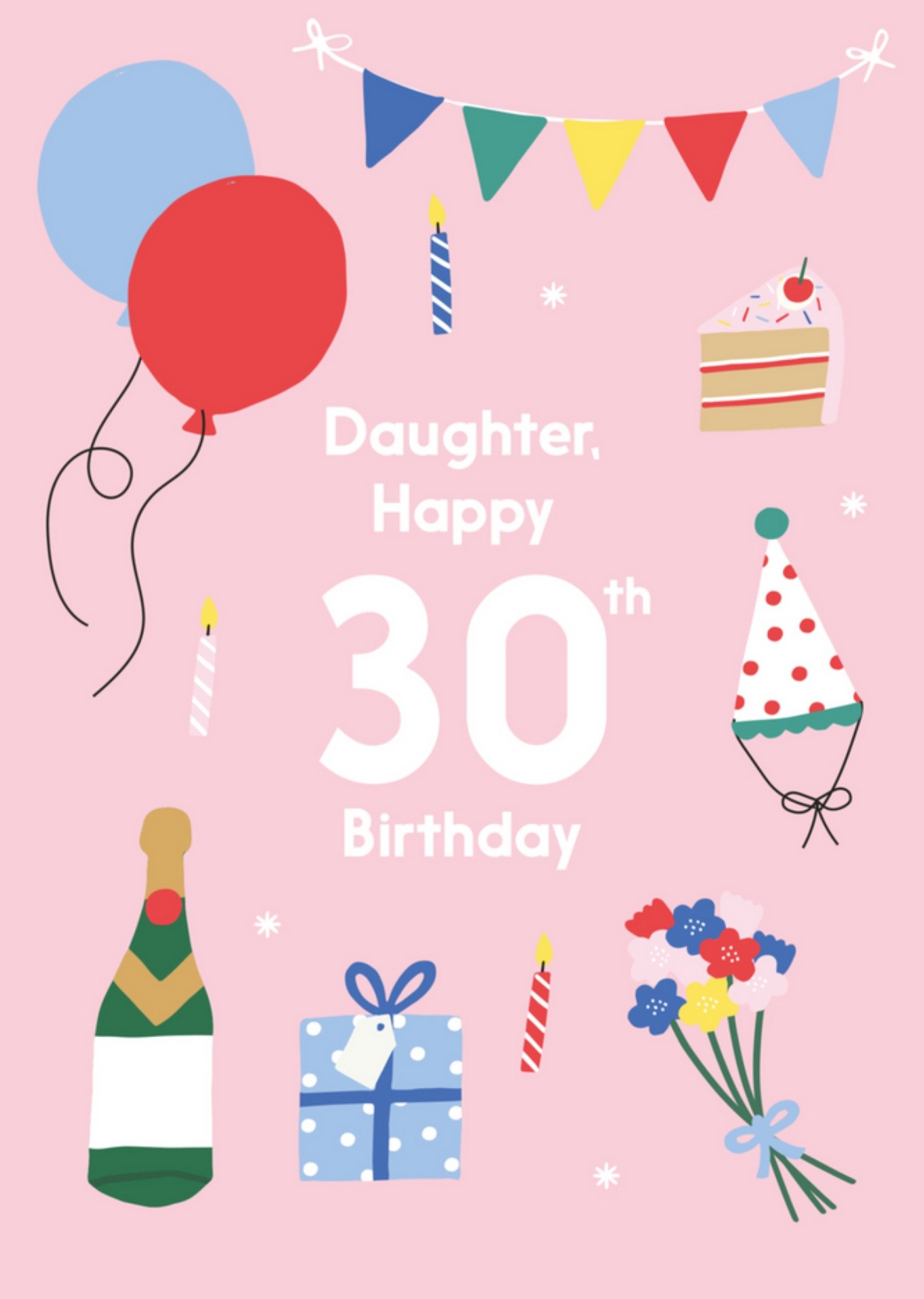 Verjaardagskaart - Daughter happy 30th