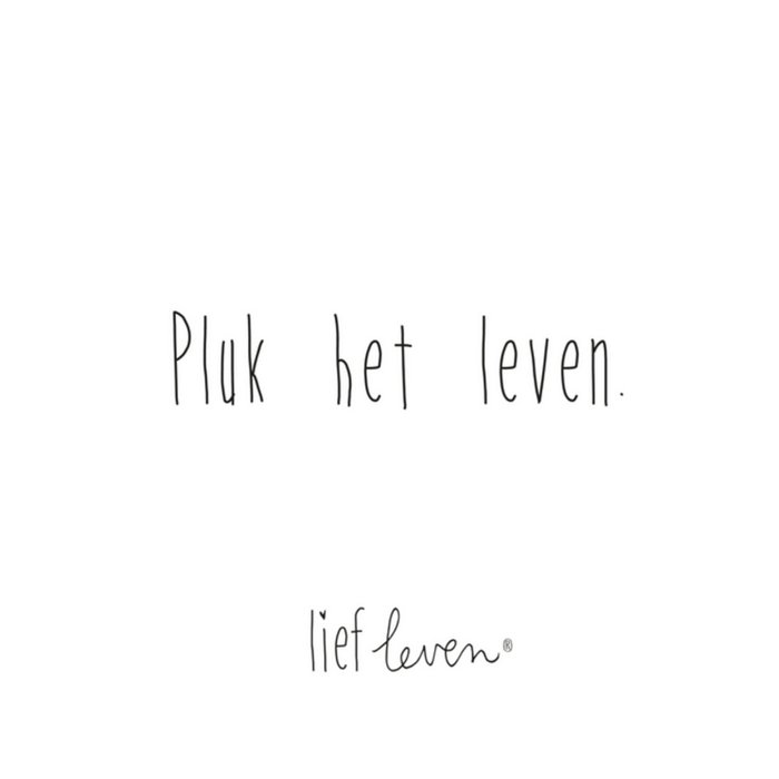 Kaarten met quotes | Lief leven | Wit | Simpel