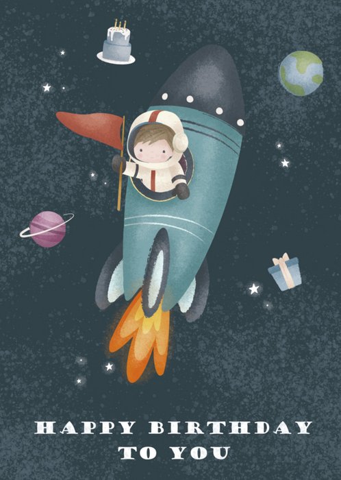 Little Dutch | Verjaardagskaart | Astronaut