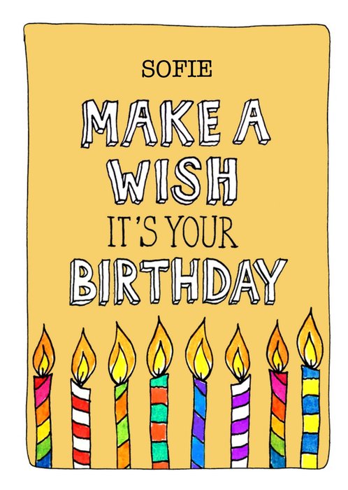 Sandysign | Verjaardagskaart | Make a wish