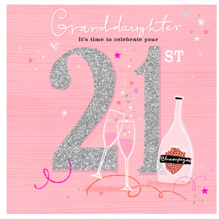 Greetz | Verjaardagskaart | champagne 21st bday