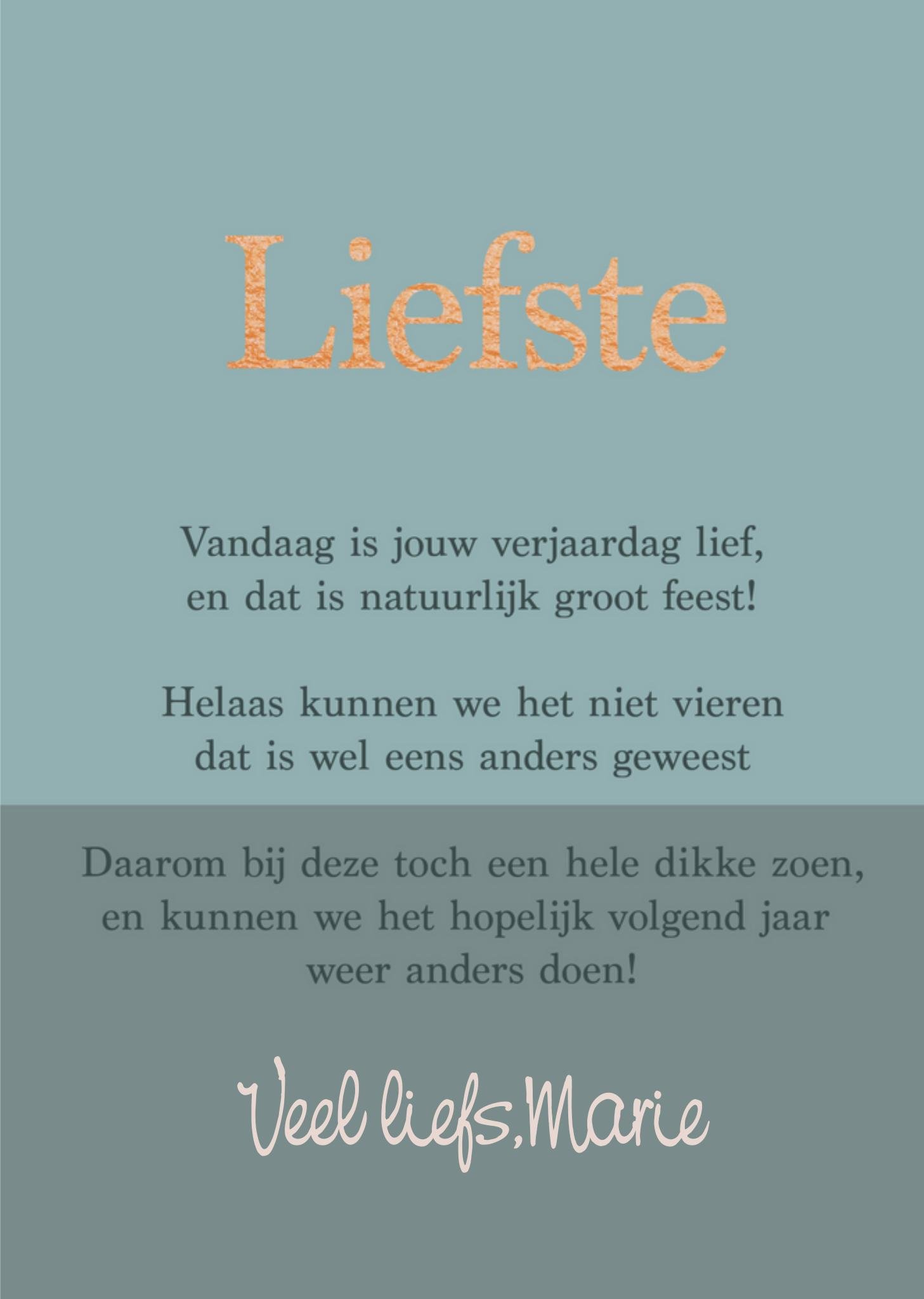 Verjaardagskaart - Greetz - Wederhelft - Naam