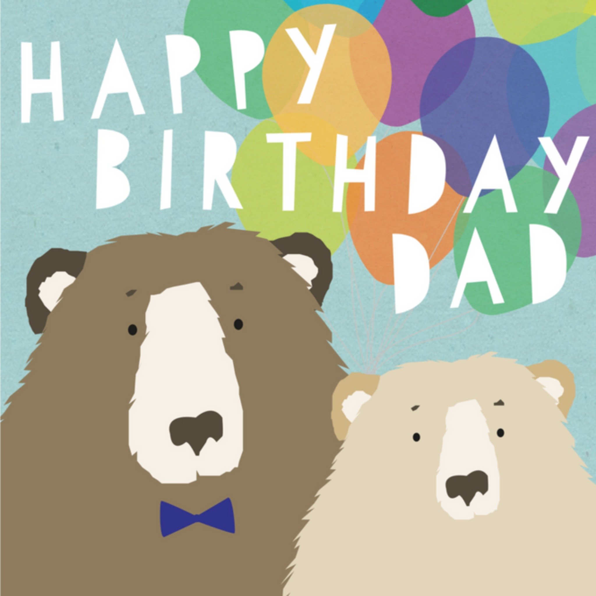 Verjaardagskaart - beren en ballonnen