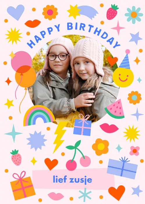 Greetz | Verjaardagskaart | Illustraties | Lief zusje