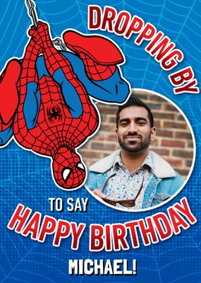 Spiderman | Verjaardagskaart | Dropping by