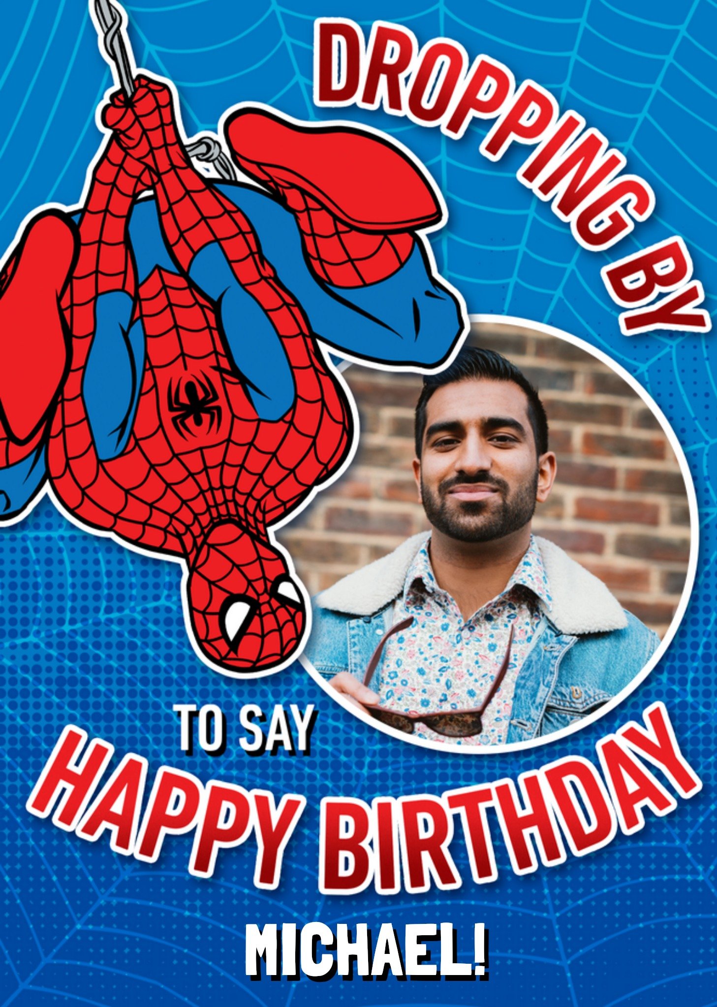 Spiderman - Verjaardagskaart - Dropping by