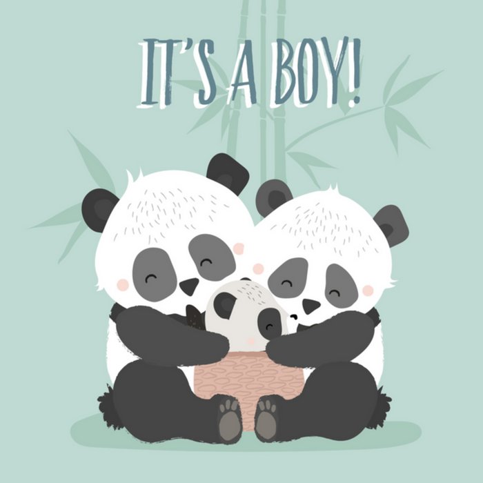 Tante Kaartje | Geboorte kaart | Panda